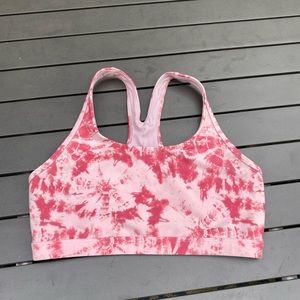 Lorna Jane pink tye dye sports bra size M